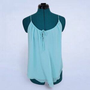 Aritzia Babaton Pastel Blue Silk Tank Top Blouse‎ - Size Small